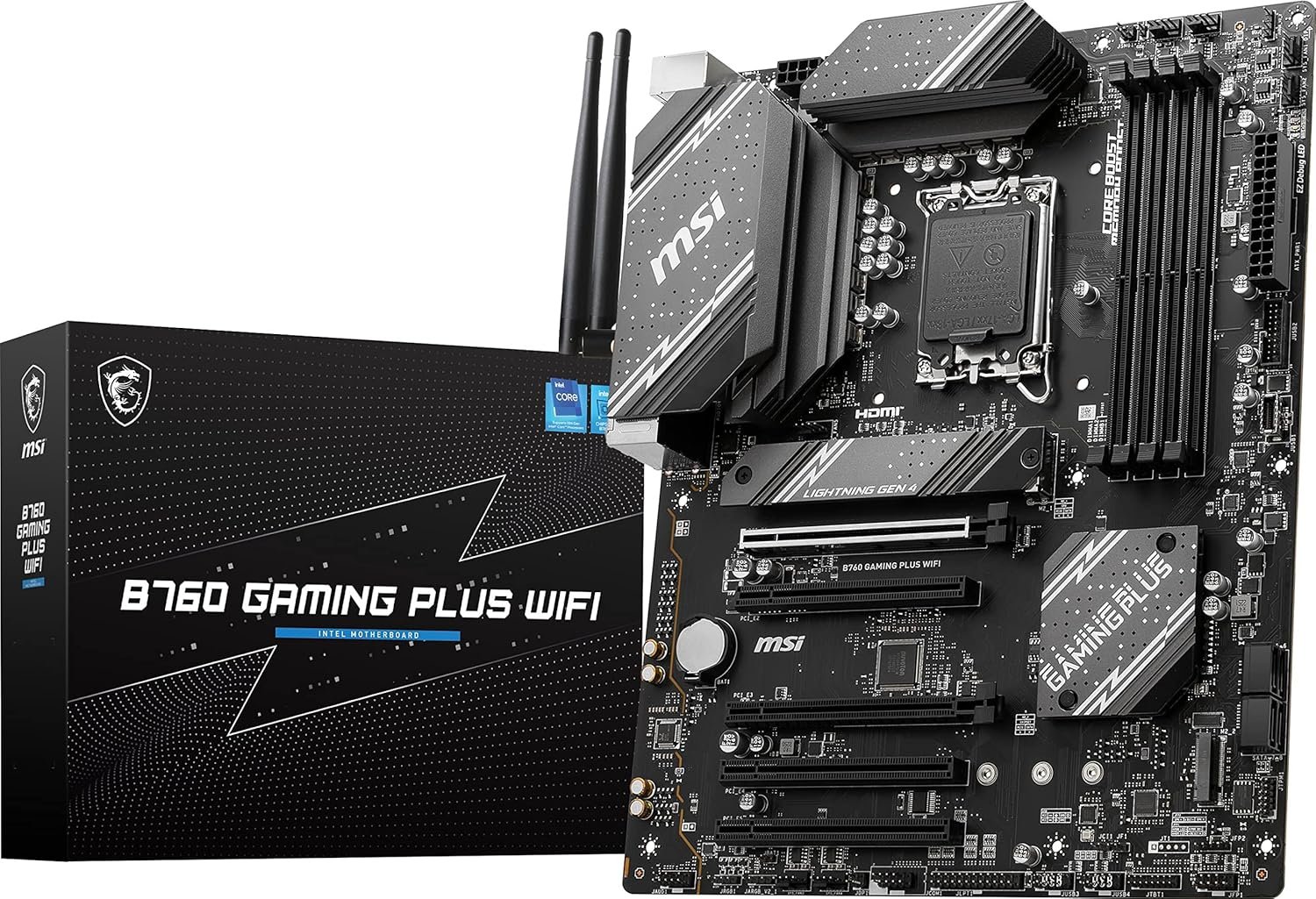 MSI B760 Gaming Plus WiFi Motherboard, ATX DDR5