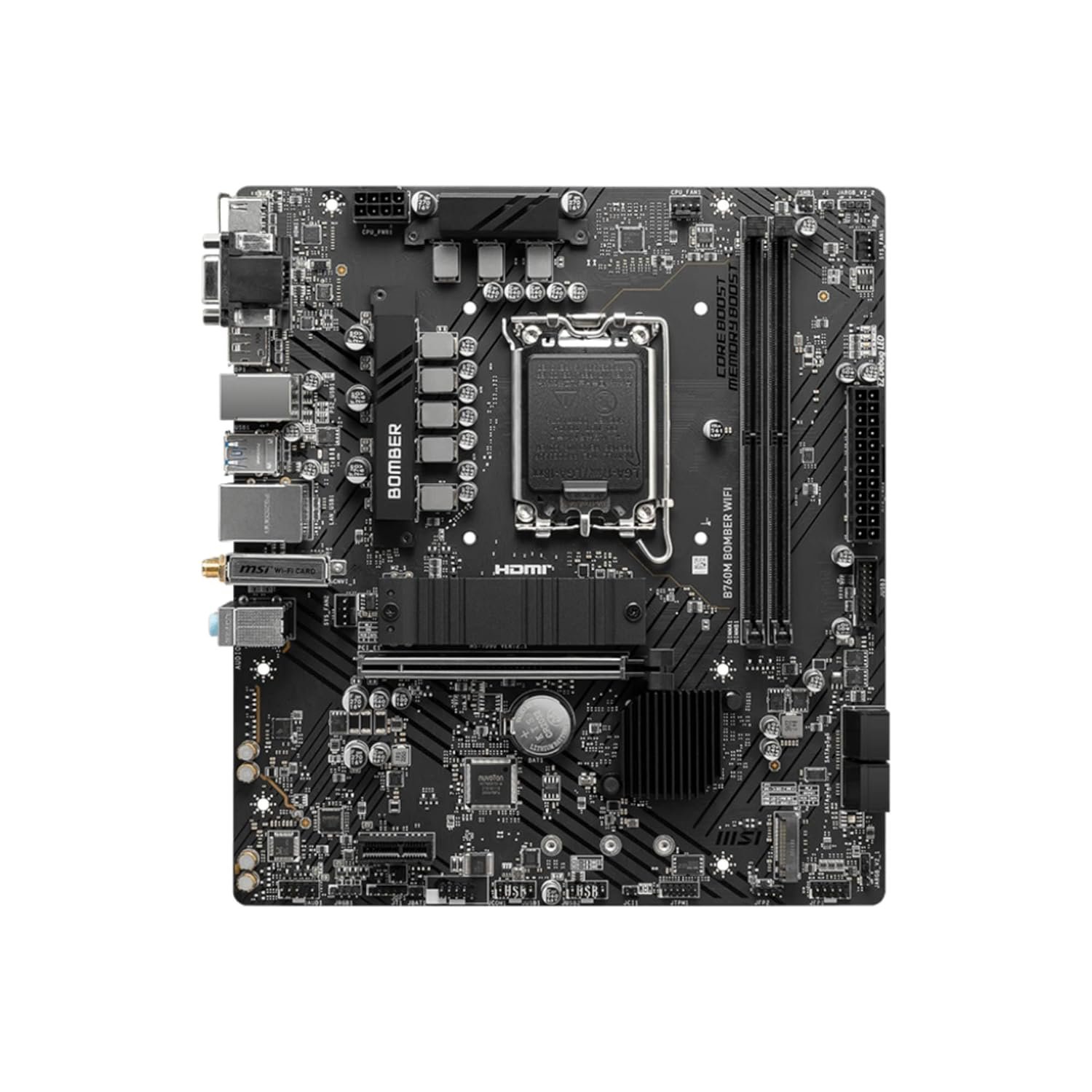 MSI B760M Bomber WiFi Motherboard, Micro-ATX DDR5 - Image 2