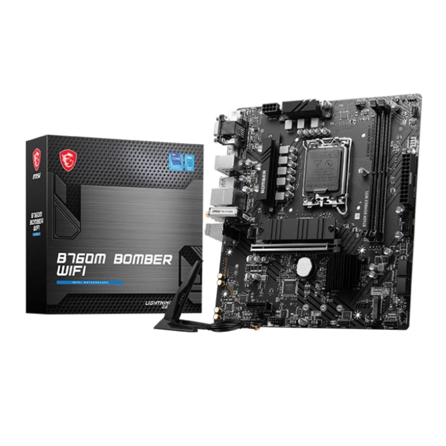 MSI B760M Bomber WiFi Motherboard, Micro-ATX DDR5