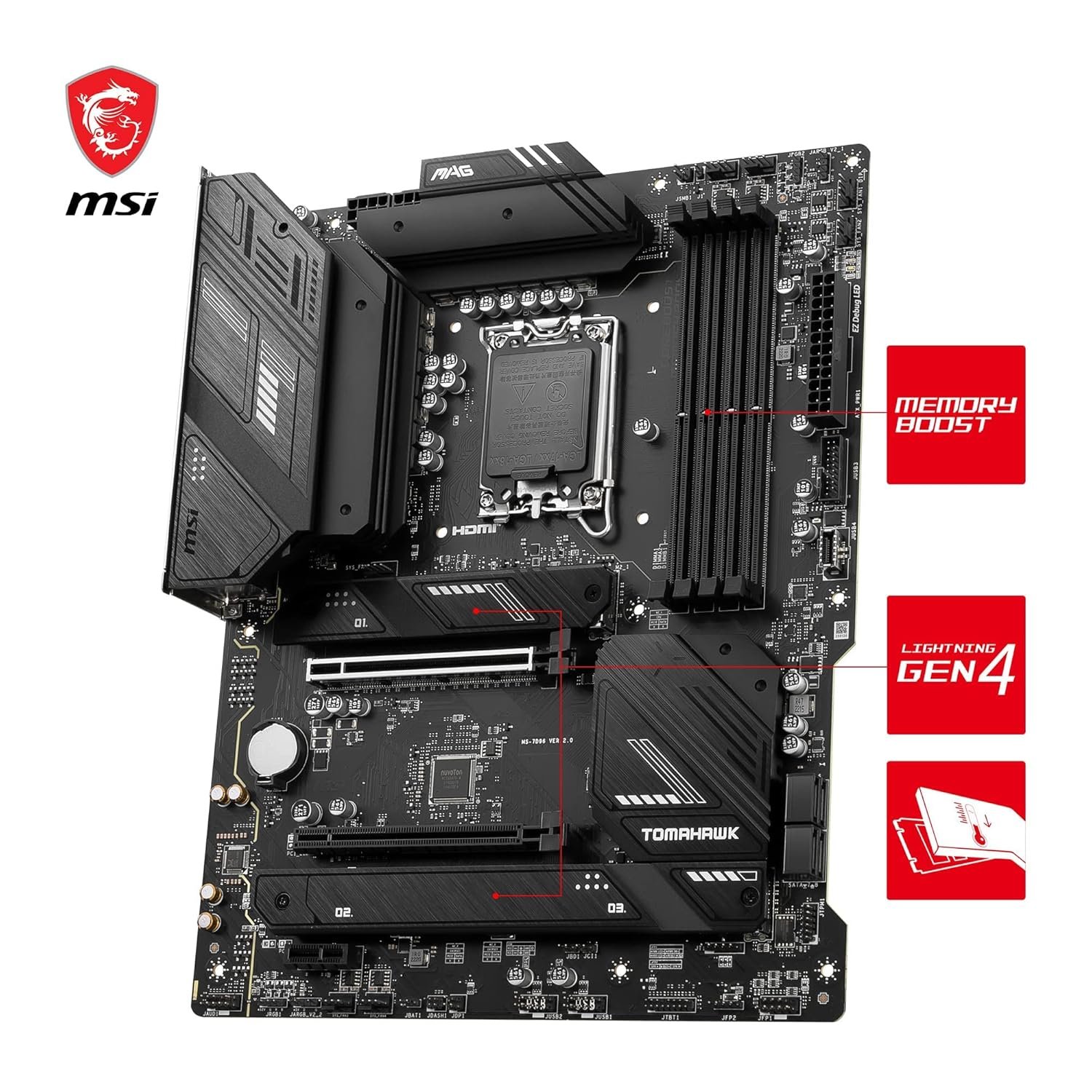 MSI MAG B760 Tomahawk WiFi ATX Motherboard DDR5 - Image 2