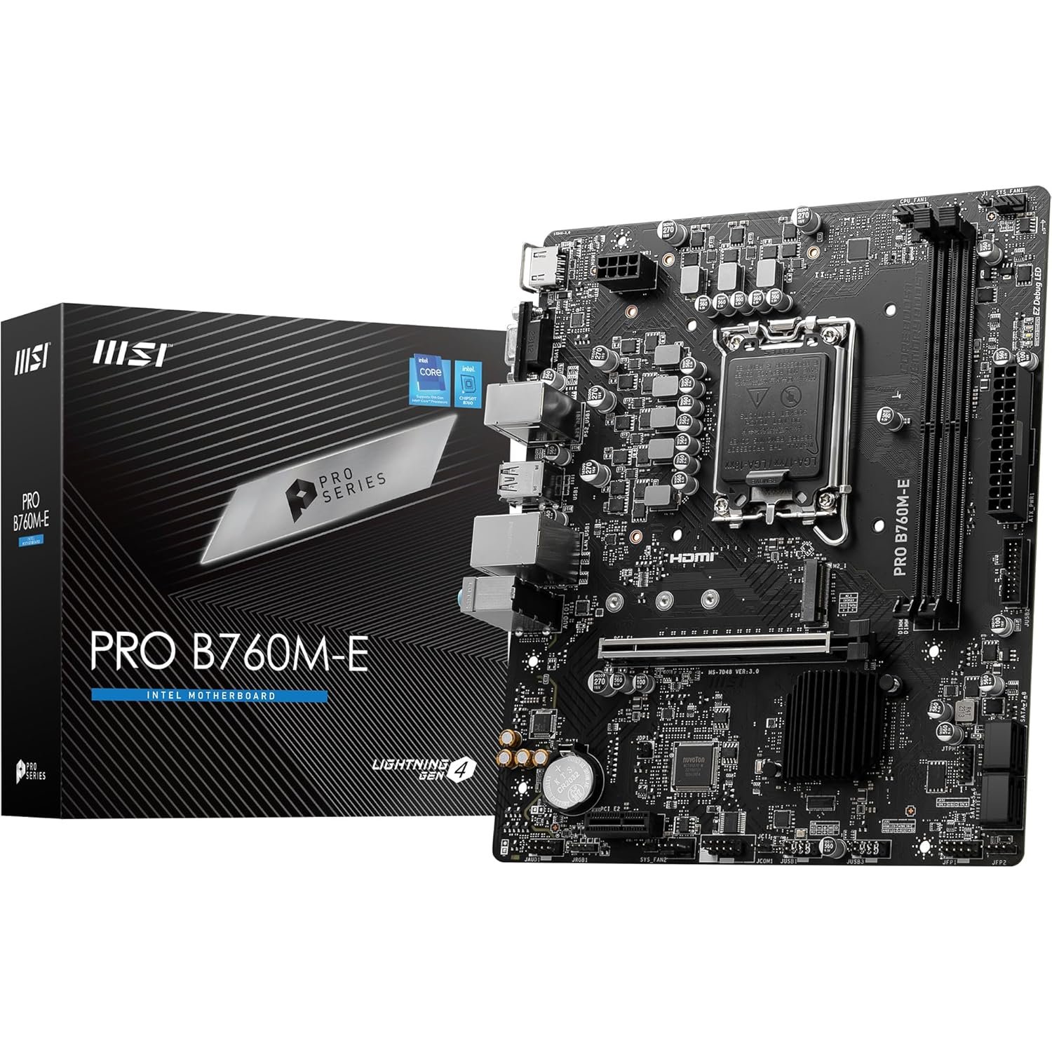 MSI PRO B760M-E MOTHERBOARD, MICRO ATX DDR5