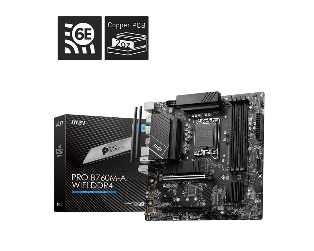 MSI PRO B760M-A WiFi DDR4 ProSeries Motherboard