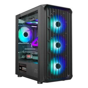 Ant Esports 205 Air Mid-Tower Computer Case/Gaming Cabinet - Black