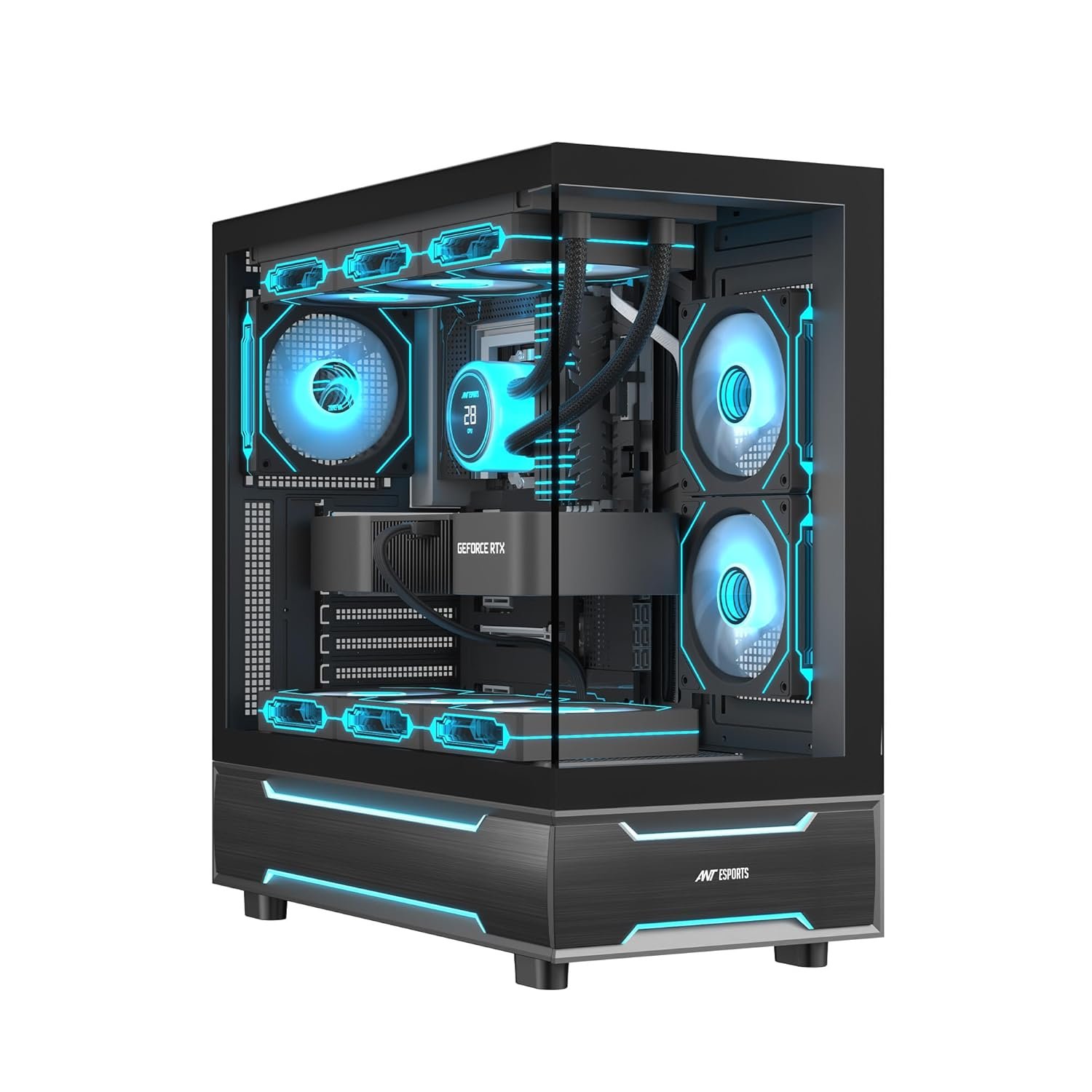 Ant Esports Crystal X6 Pro Mid-Tower Computer Case/Gaming Cabinet