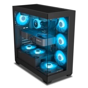 Ant Esports Crystal X7 ATX Computer Case/Gaming Cabinet with Type-C
