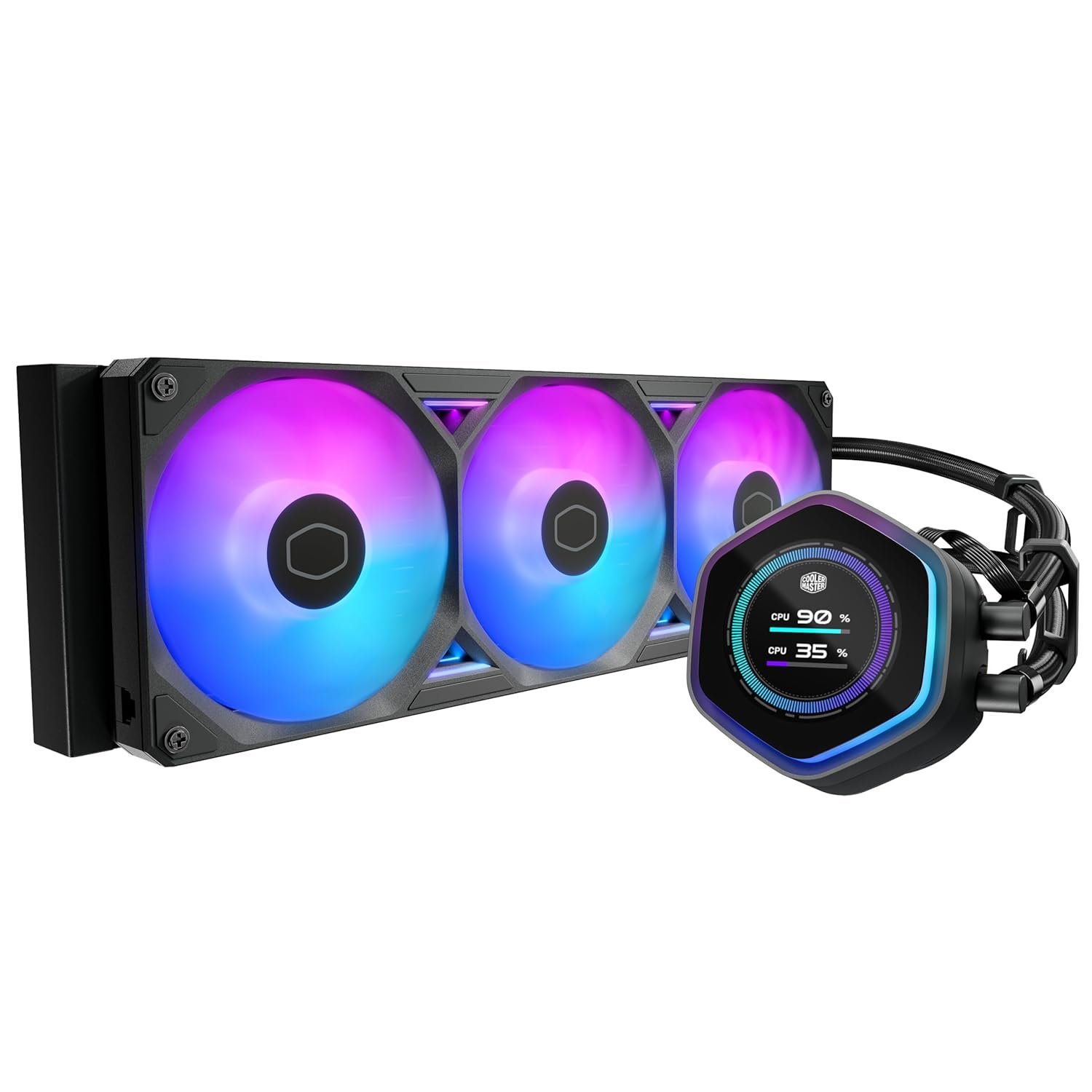 Cooler Master ML 360 Atmos II LCD ARGB CPU Liquid Cooler Black