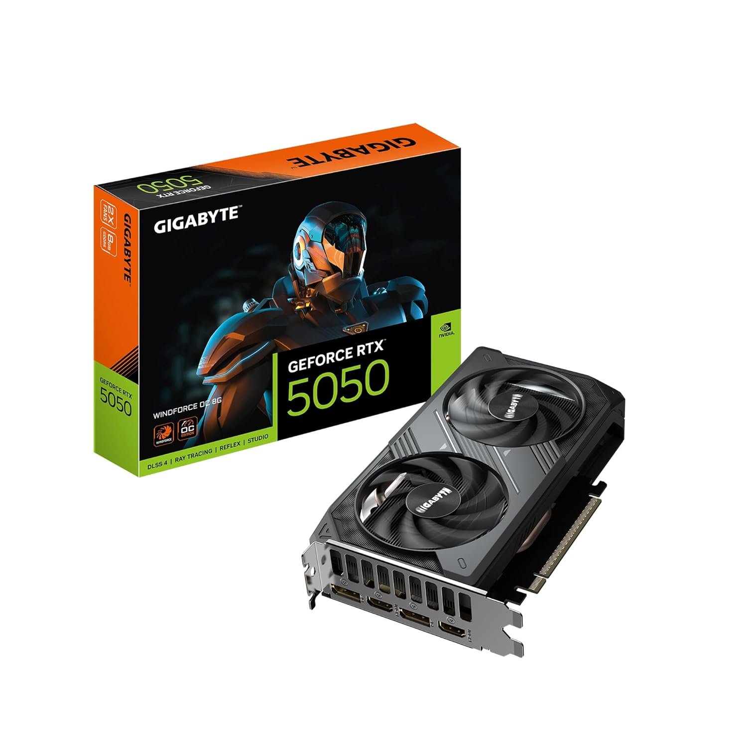GIGABYTE GeForce RTX 5050 WINDFORCE OC 8GB GDDR6 Graphics Card