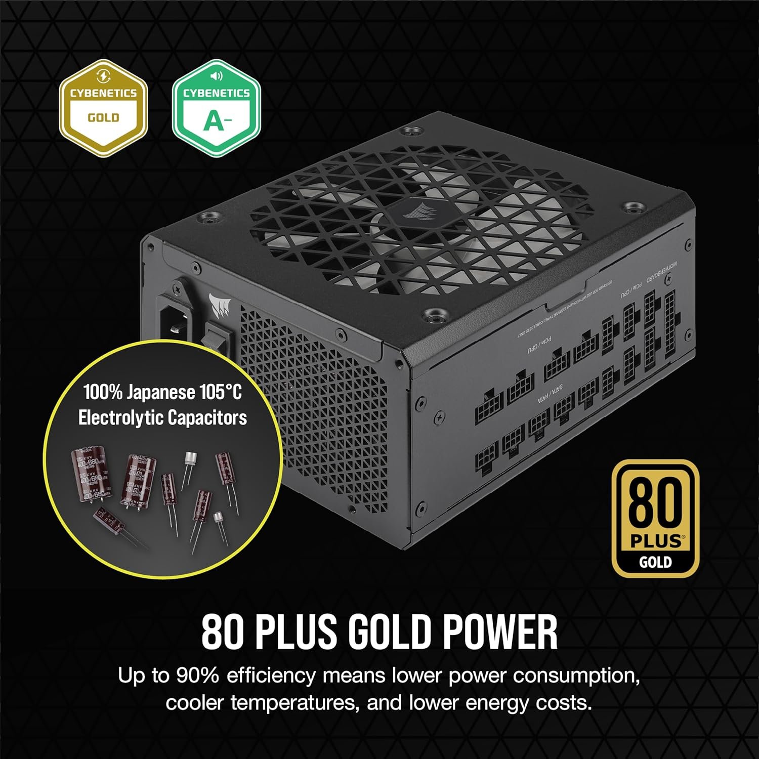 Corsair RM1200x Shift Fully Modular 80 Plus Gold Efficiency ATX Power Supply - Image 2